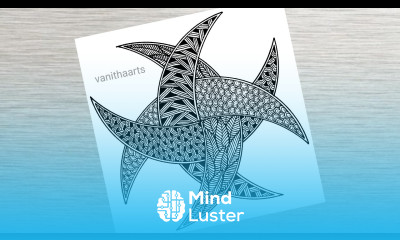 How to draw a Zentangle Art using Geometric Design Step by Step Tutorial Zendoodle vanithaarts