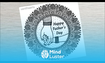 Father s Day Special Drawing How to draw Mandala for Beginners Father and Daughter vanithaarts