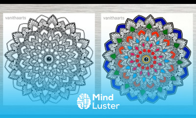 How to draw Mandala for Beginners mandala art stepbystep colorful mandala doodle art
