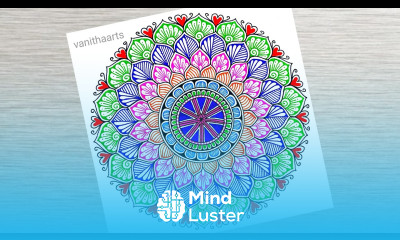 Colorful Mandala Art for Beginners with measurements stepbystep mandala drawing mandalatutorial
