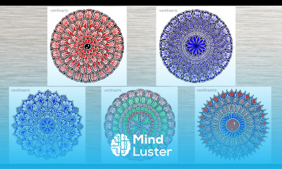 5 Different Color Mandala Art How to draw mandala art for beginners with measurements stepbystep