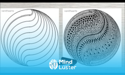 Creative Zentangle Art How to Draw a Geometric Design for Beginners Zendoodle vanithaarts