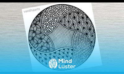 Creative Zentangle Art How to Draw a Geometric Design for Beginners Zendoodle vanithaarts