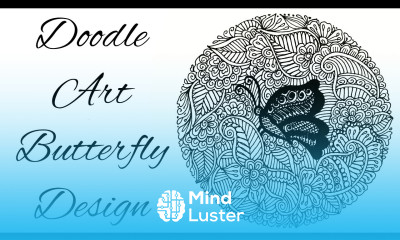Doodle Art With Butterfly Design For Beginners Zentangle Art doodleart doodlebutterfly doodle
