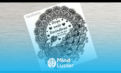 Mandala Wedding Invitation How to draw Mandala for Beginners Peacock mandala art stepbystep