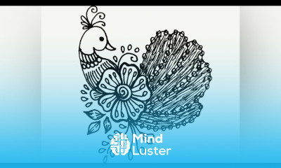 Peacock Mandala Doodle zentangle Peacock Drawing