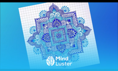 Mandala Art Step by Step Tutorial on Square Grid of size 5mm vanithaarts mandalatutorial mandala