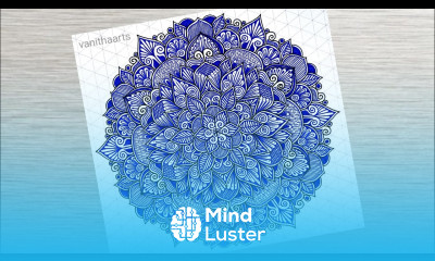 Mandala Art Step by Step Tutorial on Triangular Grid of size 1cm vanithaarts mandala mandalaart