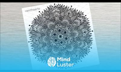 Mandala Art Step by Step Tutorial on Triangular Grid of size 1cm vanithaarts mandala mandalaart