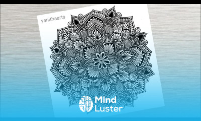 Mandala Art Step by Step Tutorial on Square Grid of size 5mm vanithaarts mandala mandalaart