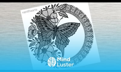Butterfly Mandala Art Mandala Art for Beginners StepbyStep Tutorial butterfly doodle vanithaarts