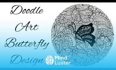 Doodle Art With Butterfly Design For Beginners Zentangle Art doodleart doodlebutterfly doodle