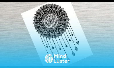 How to draw Dream Catcher mandala art Easy mandala drawing How to draw Mandala for Beginners