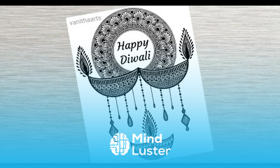 Diwali Special mandala art How to draw Mandala for Beginners Diya Dream Catcher Happy Diwali