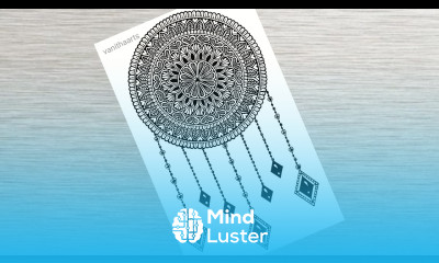 How to Draw Dream Catcher Mandala Art Easy Mandala Drawing How to Draw Mandala for Beginners