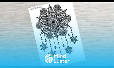 Star Dream Catcher Mandala Art How to Draw Mandala for Beginners Star Mandala Art Step by Step