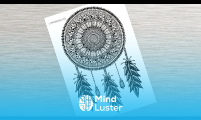 How to Draw Dream Catcher mandala Art Easy Mandala Drawing How to Draw Mandala for Beginners