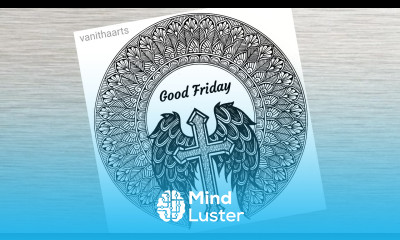 Good Friday Mandala Art How to draw Mandala for Beginners goodfriday vanithaarts jesuschrist