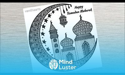 Ramadan Mubarak Mandala Art How to Draw Mandala Art for Beginners halfmoon vanithaarts ramadan