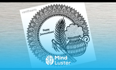 Janmashtami Mandala Art how to draw mandala for beginners Happy Janmashtami Drawing stepbystep