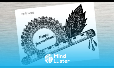 Krishna Janmashtami Mandala Art How to draw Mandala for Beginners vanithaarts happyjanmashtami