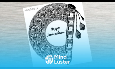 Krishna Janmashtami Mandala Art How to draw Mandala for Beginners vanithaarts happyjanmashtami