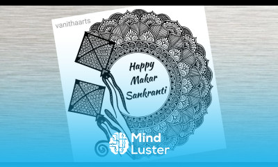 Makar Sankranti Drawing How to Draw Mandala for Beginners Makar Sankranti Mandala Doodle Art