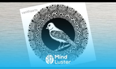How to draw Mandala for Beginners Mandala art with bird bird drawing stepbystep Sparrow art