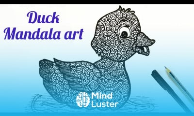 How To Draw Duck mandala art easy drawing step by step tutorial