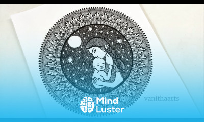 How to draw Mandala for Beginners Easy mandala drawing Mother s day mandala stepbystep