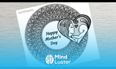 Happy Mothers Day Mandala Art how to draw mandala for beginners mothers Day Drawing Doodle