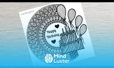 How to draw Mandala for Beginners Cake mandala art Cake drawing stepbystep doodle art