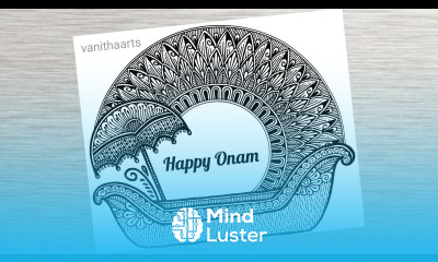 Happy Onam Mandala Art for Beginners with Measurements Onam Drawing how to draw mandala art