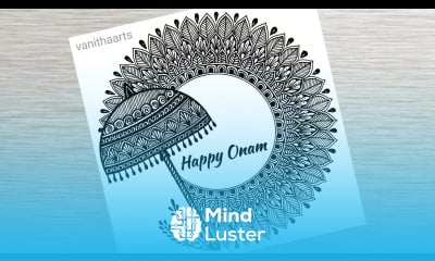 Onam Mandala Art How to draw Mandala for Beginners Onam drawing stepbystep doodle art