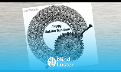 Happy Raksha Bandhan Mandala Art How to draw Mandala for Beginners Raksha Bandhan drawing