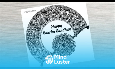 Happy Raksha Bandhan Mandala Art How to draw Mandala for Beginner happyrakshabandhan vanithaarts