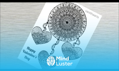 Valentine s Day Special Drawing How to Draw Mandala Art for Beginners Heart Shaped Dream Catcher