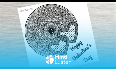 Valentine s Day Special Drawing How to Draw Mandala Art for Beginner Mandala Art with Two Hearts