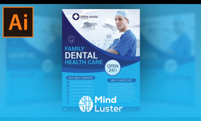 Dental Clinic Flyer Design in Adobe Illustrator