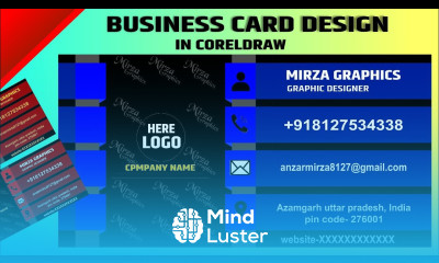Business card Creative Design in coreldraw coreldrawlogodesign graphicsdesigner