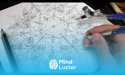 Five fold golden ratio mandala 