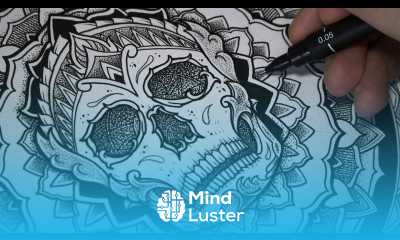 Drawing A Tibetan Skull With Sacred Geometry