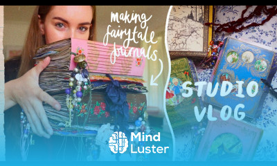 studio vlog  making a journal collection sticker haul creating content journaling