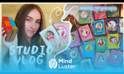  studio vlog  making 50 mini journals Christmas studio vlog