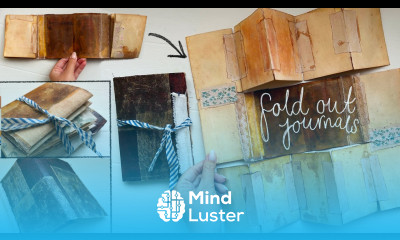 Make an easy folding junk journal No sew art journal step by step tutorial