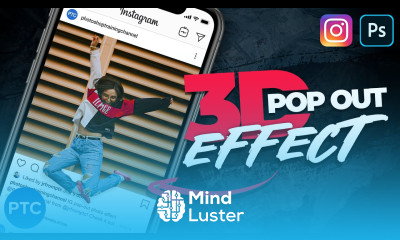 Instagram 3D Pop Out Photo Effect in Photoshop Free Editable Template