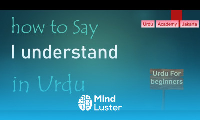 I Understand in Urdu Language Short Urdu Lesson