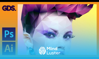 Polygonal portrait Gradient effect in Adobe Photoshop with Illustrator