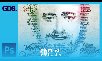 Typographic Portrait Pavarotti Adobe Photoshop Tutorial