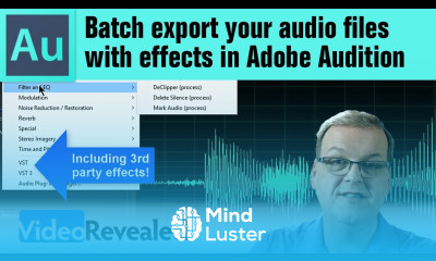 Batch export your audio files with effects in Adobe Audition